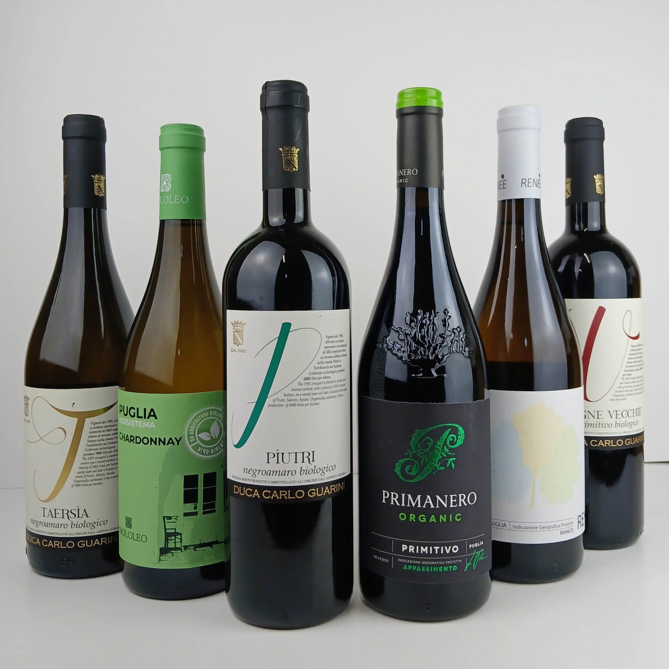 Puglia smagskassen, 10 års fødselsdagssmagskassen,  Økologiske vine, Puglia Italien