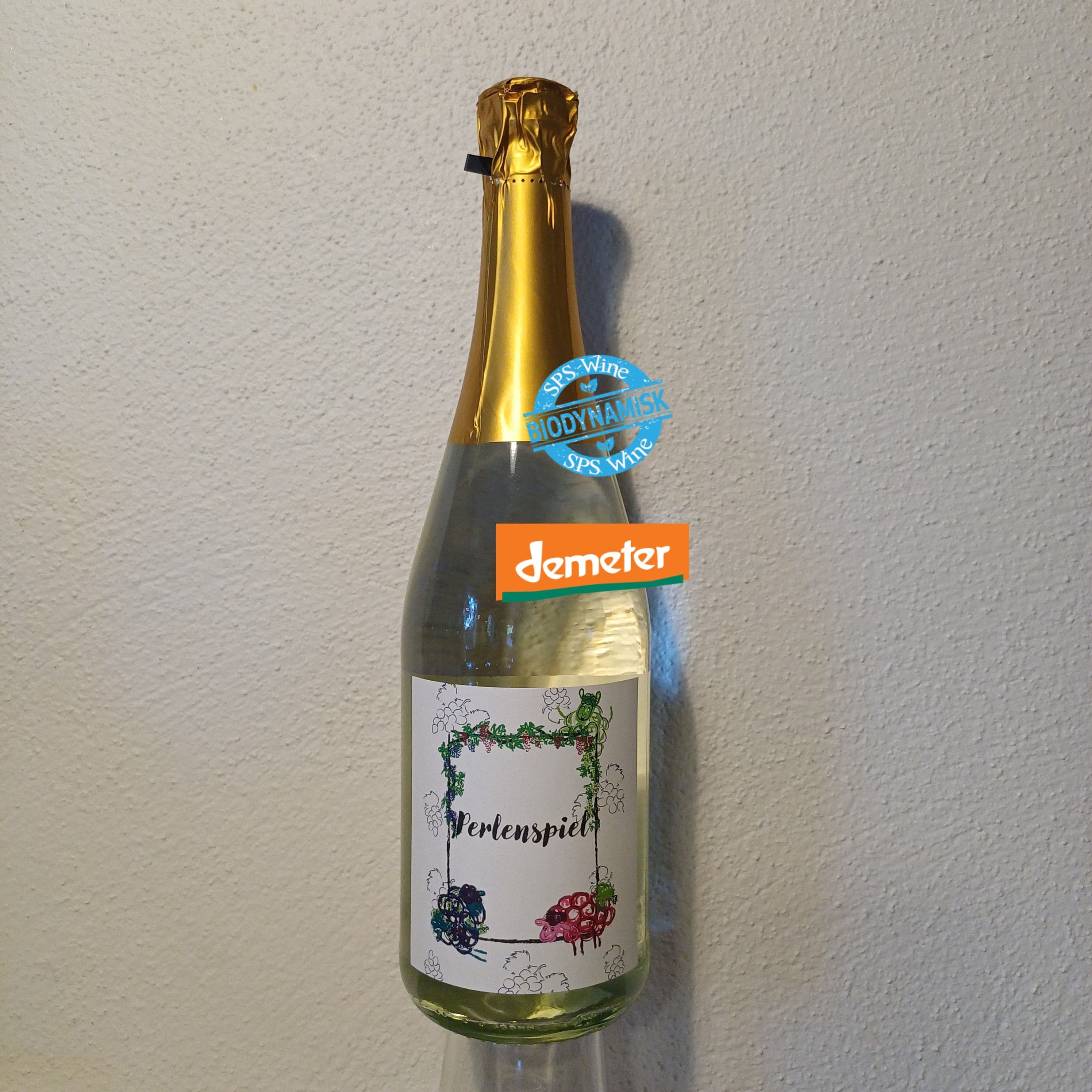 HuM Hofer Perlenspiel Weiss vom Schafgarten - DEMETER Biodynamisk Mousserende Alkoholfri