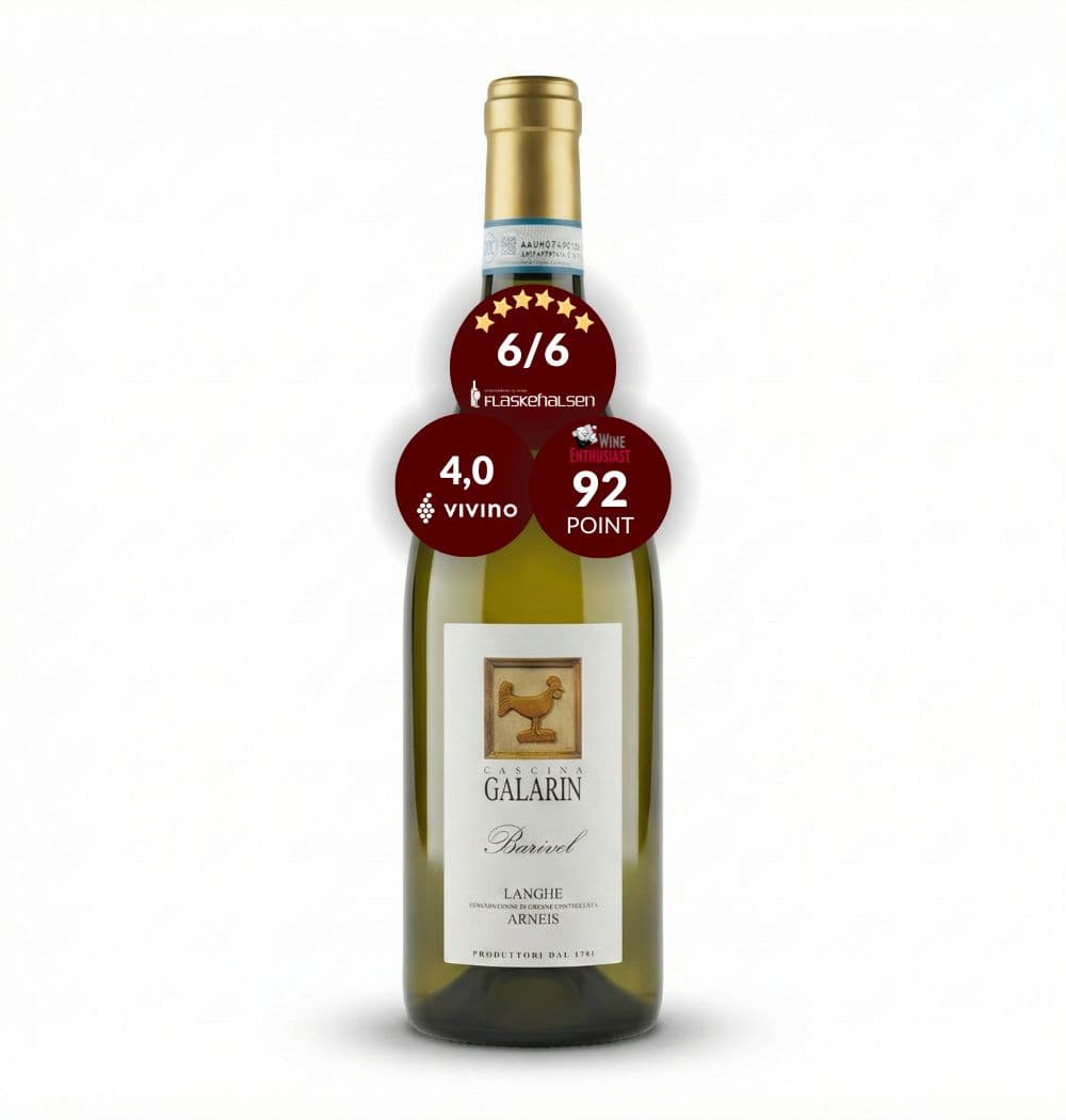 Galarin Langhe Arneis DOC "Barivel" Økologisk, Piemonte Italien, 2024