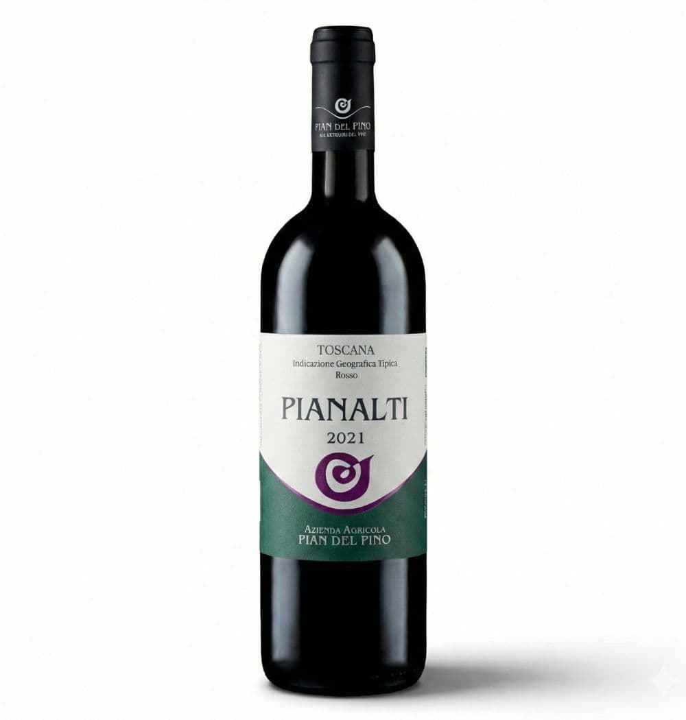 Pian del Pino Pianalti Rødvin, Økologisk Naturvin 2021, Toscana Italien