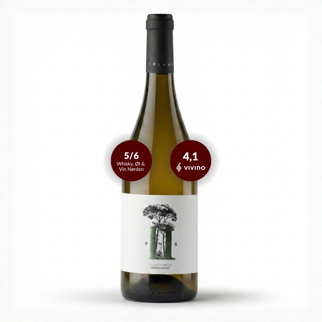 11 Pinos Chardonnay, økologisk og vegansk hvidvin, 2024, Manchuela, Spanien