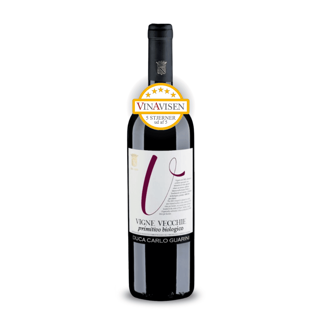 Duca Carlo Guarini, Vigne Vecchie, Økologisk rødvin 2022, Puglia Italien