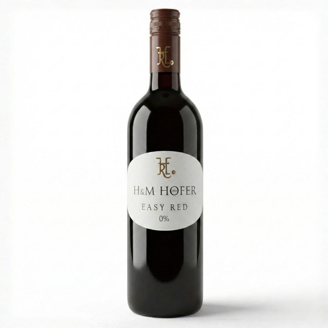 H u M Hofer Easy Red 0% Zweigelt, Biodynamisk alkoholfri rødvin 2024, Auerstal Østrig
